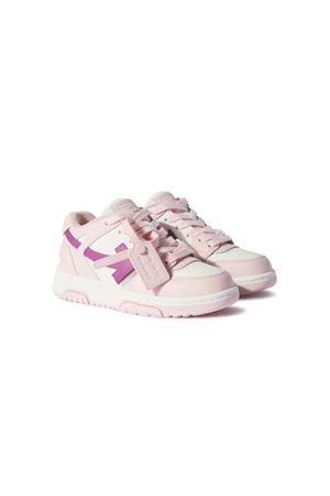 sneakers in pelle rosa OFF WHITE KIDS | OGIA007F24LEA001013C